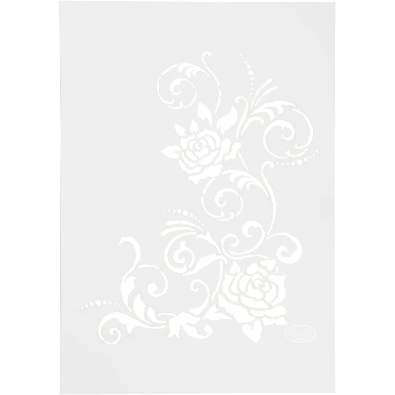 Schablone, Filigrane Blumen, A4, Blatt 210x297 mm, 1 Stk [HOB-26971]