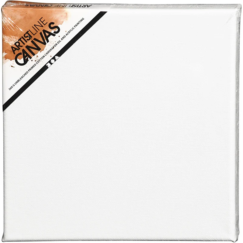 Leinwand, T 1.6 cm, Größe 20x20 cm, 360 g, Weiß, 1 Stk [HOB-257020]
