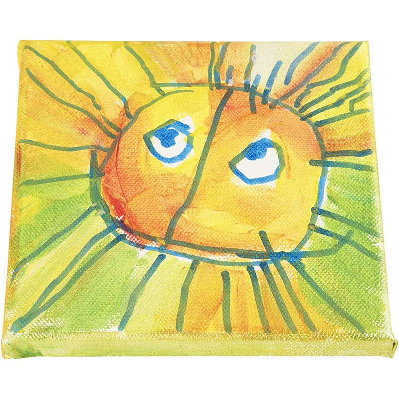 Leinwand, T 1.6 cm, Größe 15x15 cm, 360 g, Weiß, 1 Stk [HOB-257010]