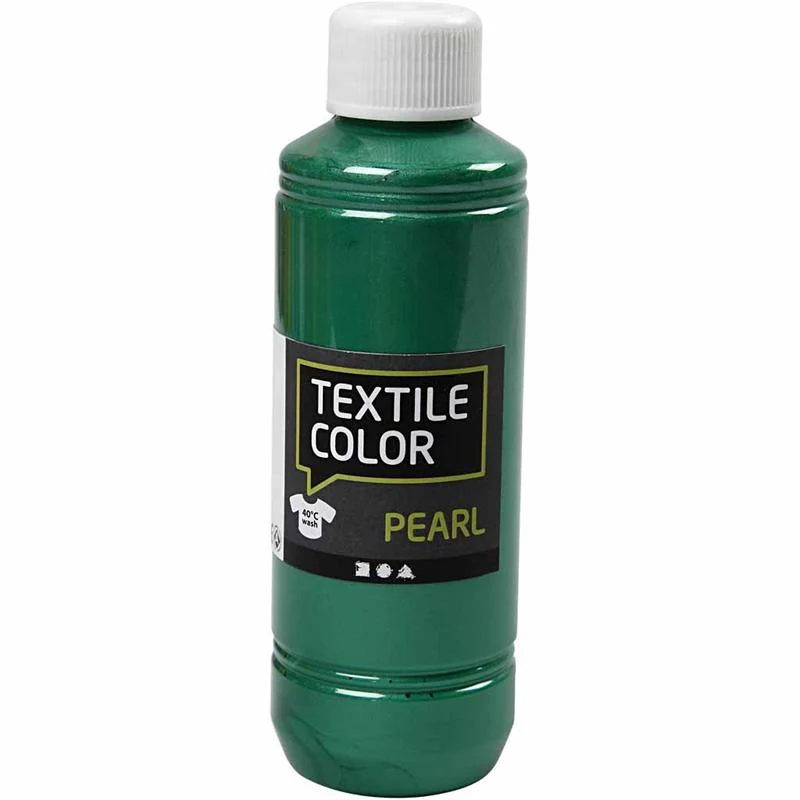 Textilfarbe, Perlmutt, Grün, 250ml/ 1 Fl. [HOB-33727]
