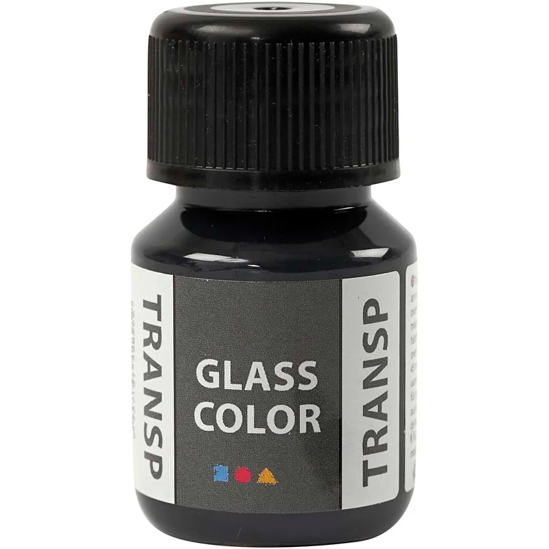Glass Color Transparent, Schwarz, 30 ml/ 1 Fl. [HOB-31679]