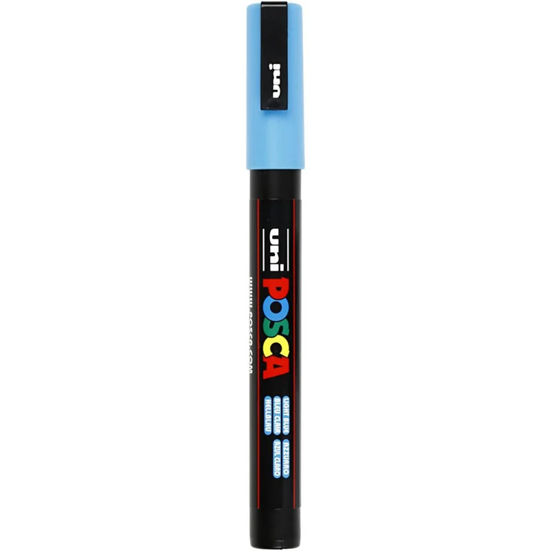 Posca Marker , Nr. PC-3M, Strichstärke 0,9-1,3 mm, fein, Hellblau, 1 Stk [HOB-274057]