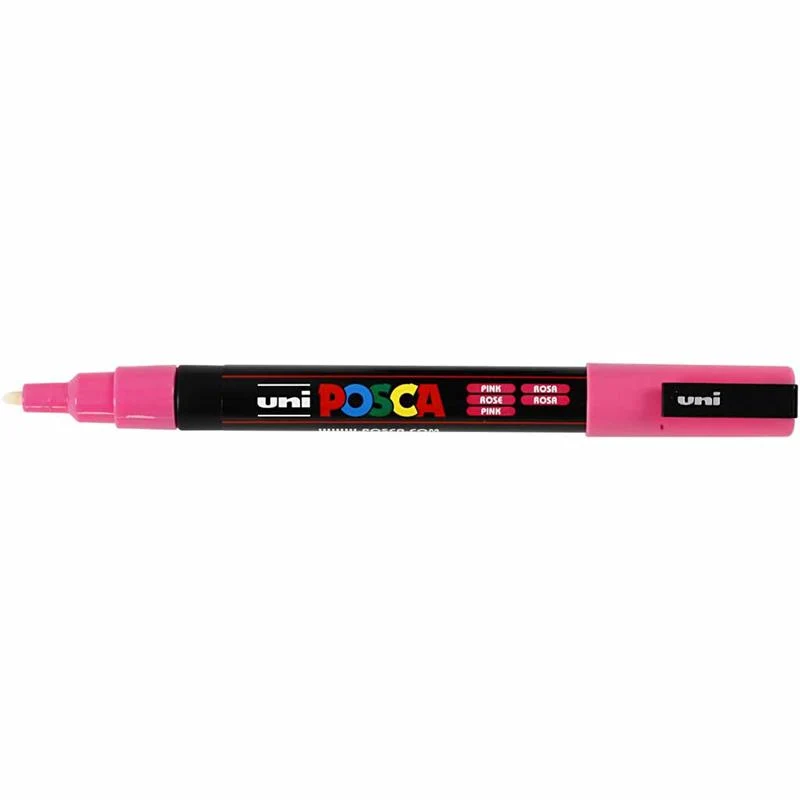 Posca Marker , Nr. PC-3M, Strichstärke 0,9-1,3 mm, fein, Pink, 1 Stk [HOB-274056]