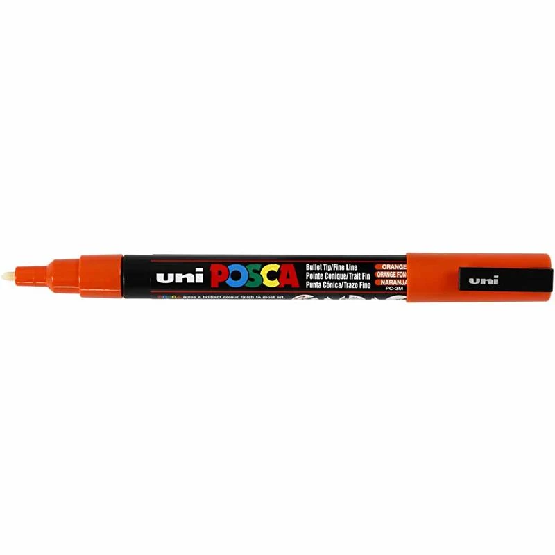 Posca Marker , Nr. PC-3M, Strichstärke 0,9-1,3 mm, fein, Orange, 1 Stk [HOB-274054]