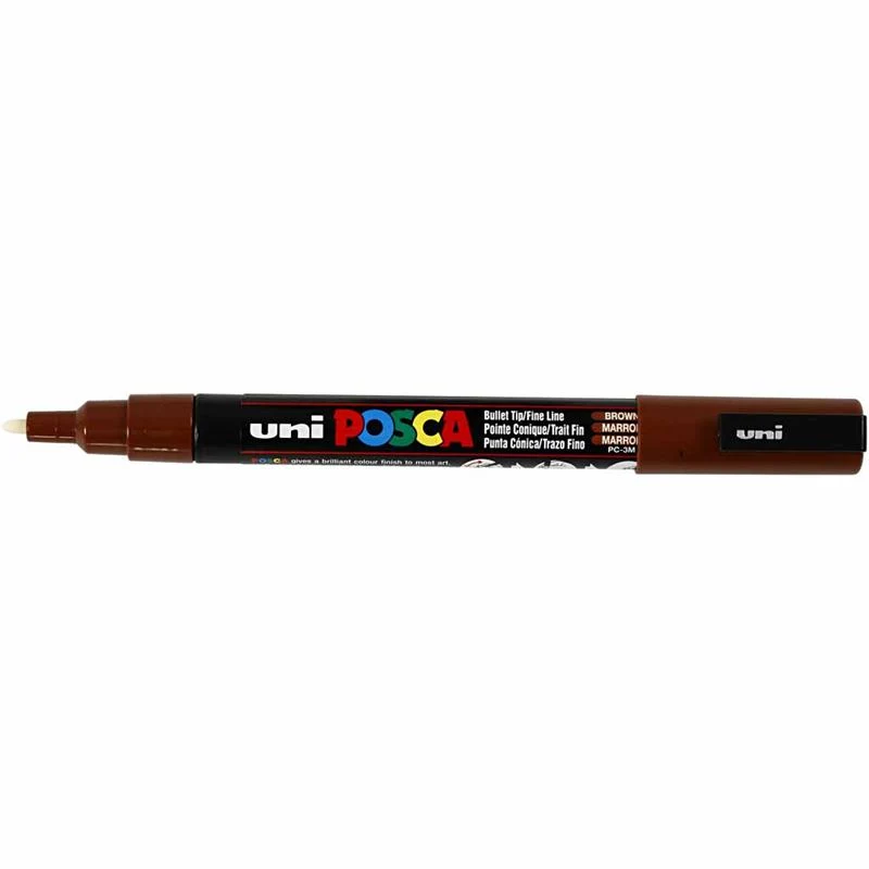 Posca Marker , Nr. PC-3M, Strichstärke 0,9-1,3 mm, fein, Braun, 1 Stk [HOB-274045]