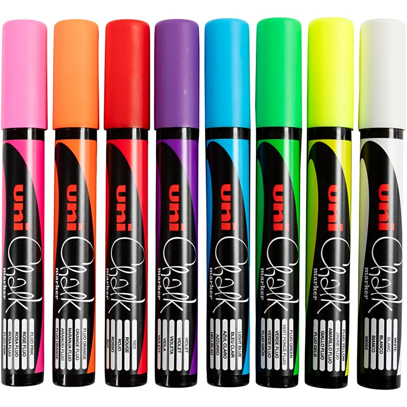 Kreide-Marker, Strichstärke 1,8-2,5 mm, 8 Stk/ 1 Pck [HOB-279908]