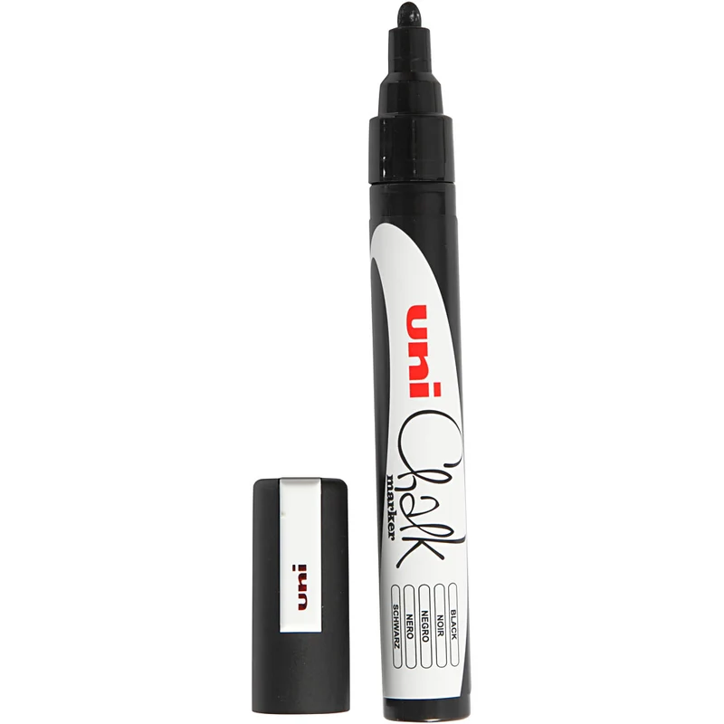 Kreide-Marker, Strichstärke 1,8-2,5, Schwarz, 1 Stk [HOB-279905]