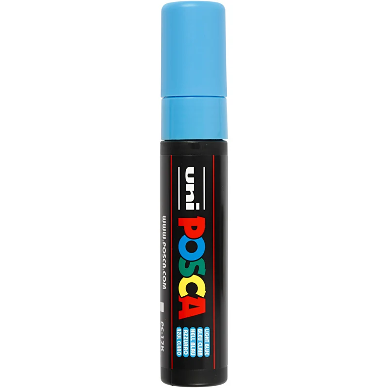 Posca Marker , Nr. PC-17K, Strichstärke 15 mm, extrabreit, Hellblau, 1 Stk [HOB-279057]