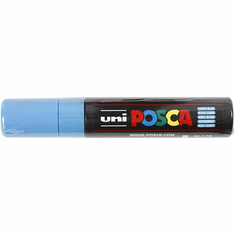 Posca Marker , Nr. PC-17K, Strichstärke 15 mm, extrabreit, Hellblau, 1 Stk [HOB-279057]