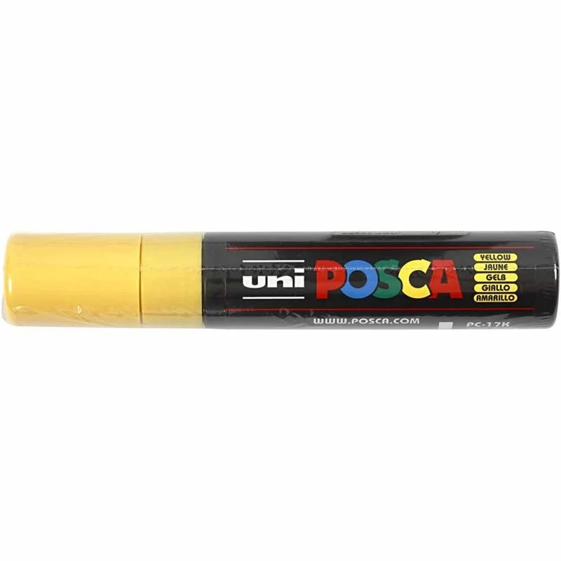 Posca Marker , Nr. PC-17K, Strichstärke 15 mm, extrabreit, Gelb, 1 Stk [HOB-279044]