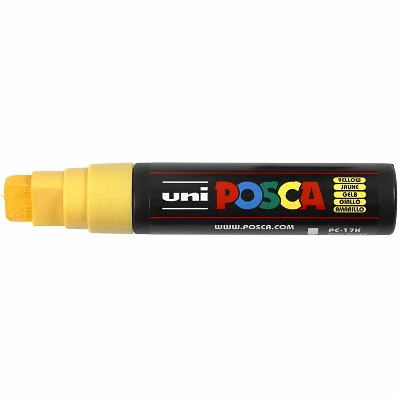Posca Marker , Nr. PC-17K, Strichstärke 15 mm, extrabreit, Gelb, 1 Stk [HOB-279044]