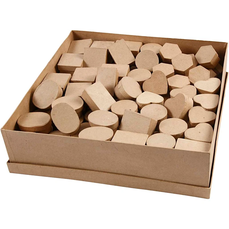 Mini-Schachteln, H 3 cm, D 4-6 cm, 144 Stk/ 1 Pck [HOB-26800]