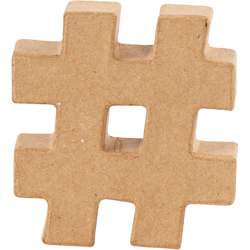 Zeichen, #, H 10 cm, Dicke 1,7 cm, 1 Stk [HOB-26591]