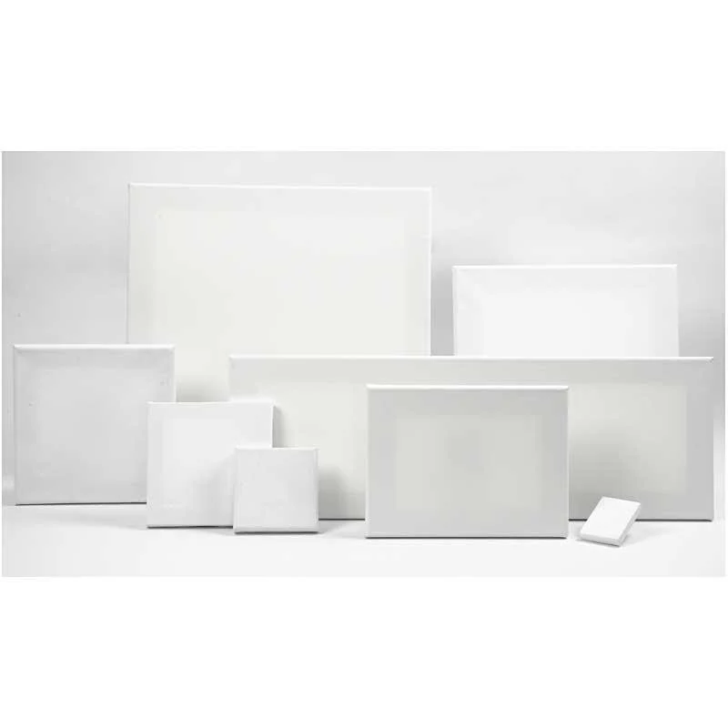 Leinwand, T 1.6 cm, Größe 10x10 cm, 360 g, Weiß, 10 Stk/ 1 Pck [HOB-25700]