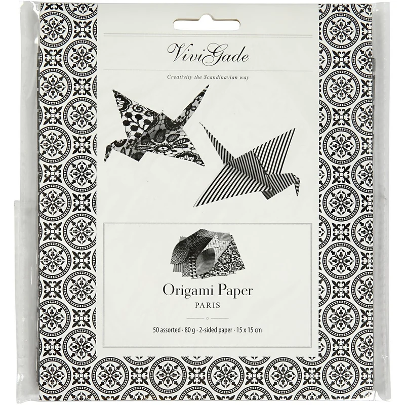 Origami-Papier, Größe 15x15 cm, 80 g, 50 Bl. sort./ 1 Pck [HOB-25671]