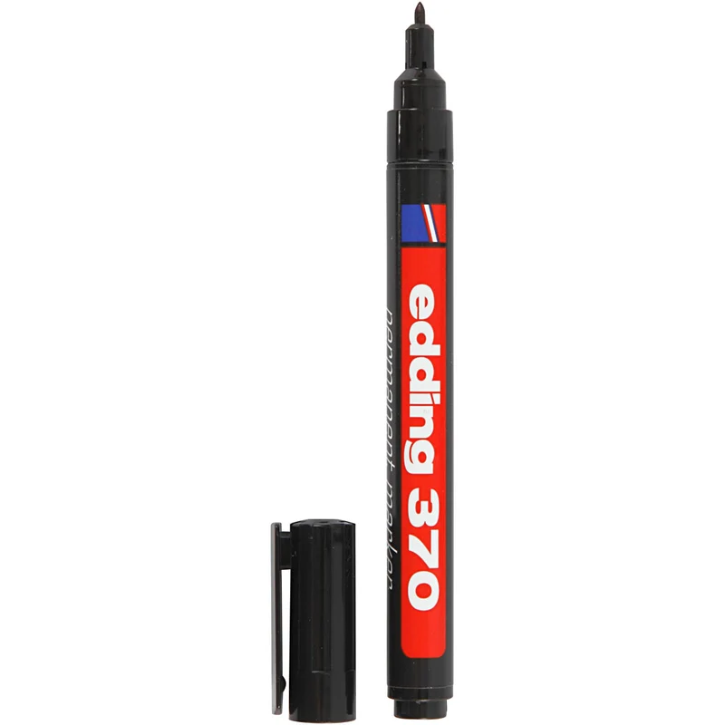 Edding 370 Marker, Strichstärke 1 mm, Schwarz, 1 Stk [HOB-25005]