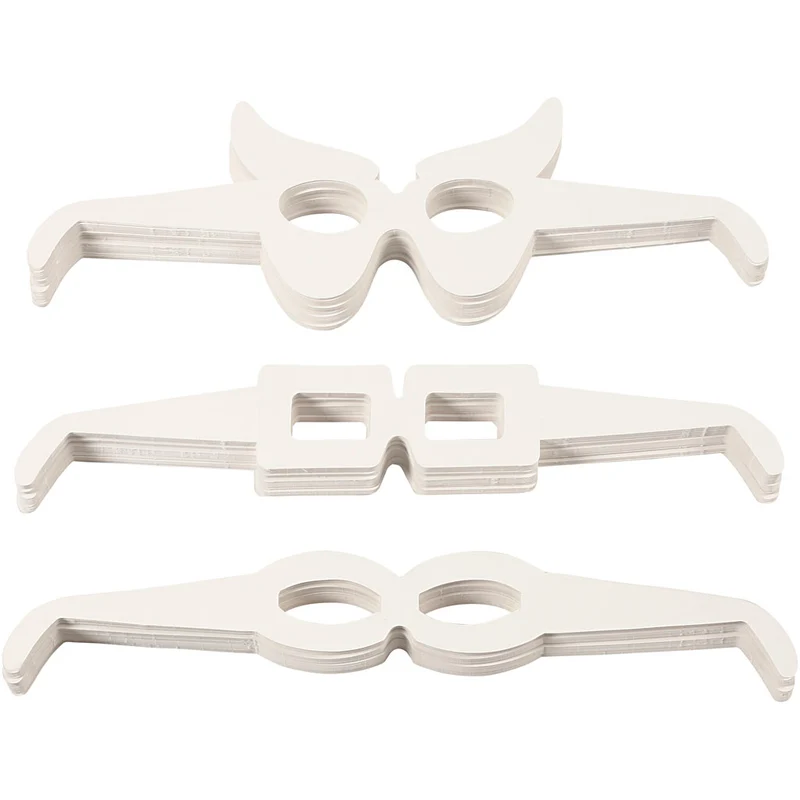 Brillen, H 4,5-10 cm, L 32 cm, Weiß, 160 Stk/ 1 Pck [HOB-23869]