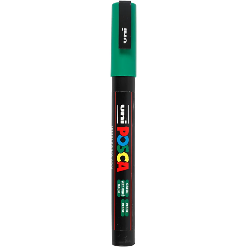 Posca Marker , Nr. PC-3M, Strichstärke 0,9-1,3 mm, fein, Grün, 1 Stk [HOB-274036]