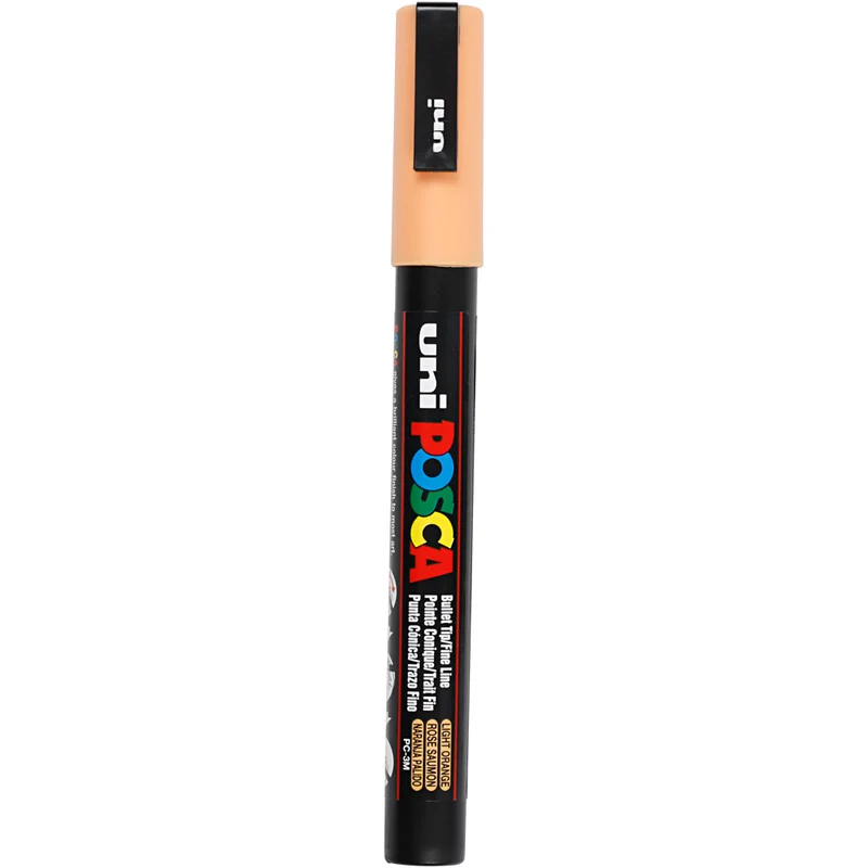 Posca Marker , Nr. PC-3M, Strichstärke 0,9-1,3 mm, fein, Blassorange, 1 Stk [HOB-274030]