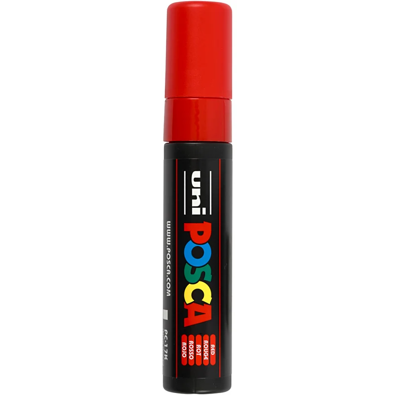 Posca Marker , Nr. PC-17K, Strichstärke 15 mm, extrabreit, Rot, 1 Stk [HOB-279040]