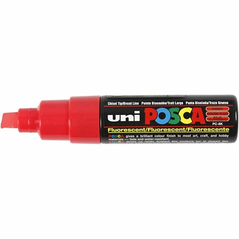 Posca Marker , Nr. PC-8K, Strichstärke 8 mm, breit, Halbdeckend, Sortierte Farben, 6 Stk/ 1 Pck [HOB-278900]