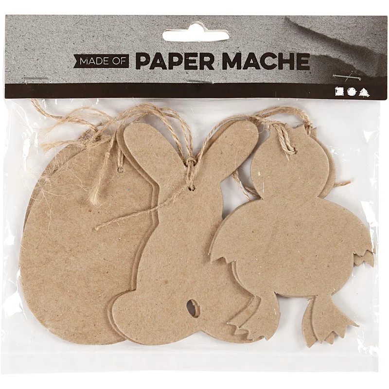 Osterdeko zum Aufhängen, Häschen, Küken, Ei, H 10 cm, 6 Stk/ 1 Pck [HOB-267343]