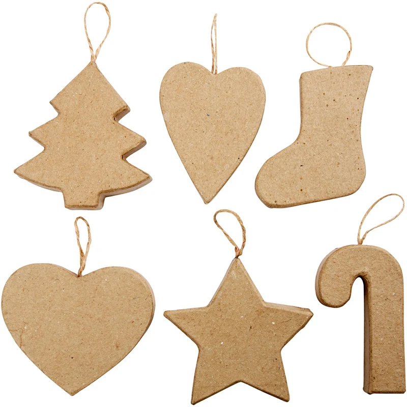 Anhänger für Weihnachten, H 7+8 cm, 6 Stk/ 1 Pck [HOB-267013]