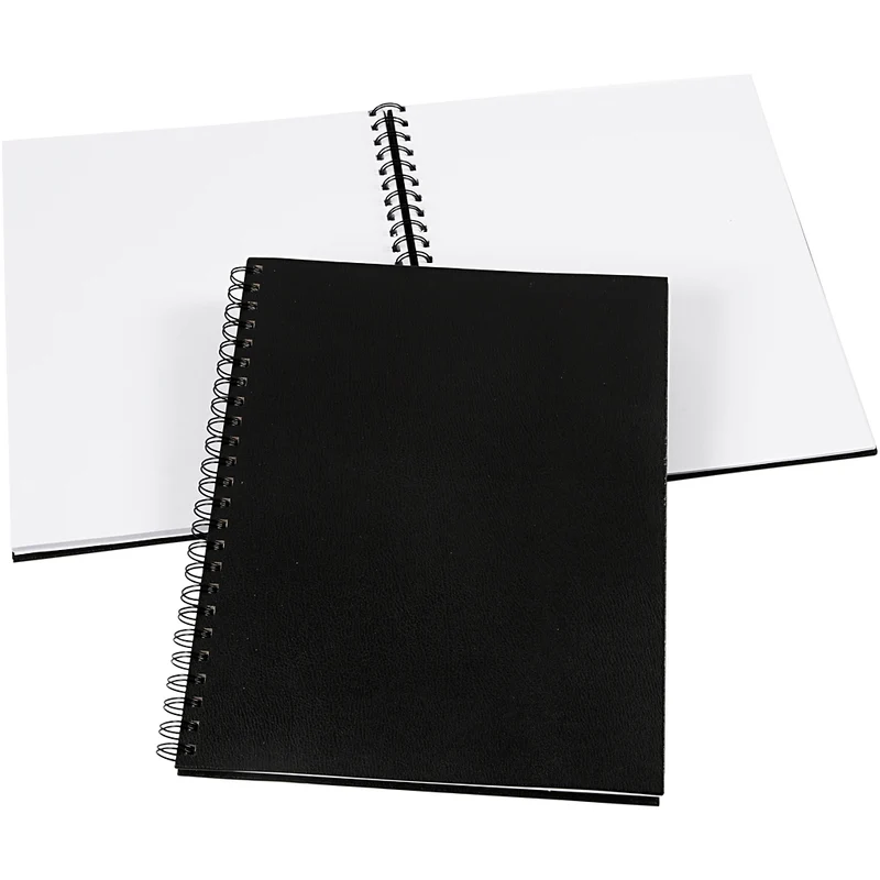 Notizbuch, Größe 23x30,5 cm, 120 g, Schwarz, 1 Stk [HOB-26557]