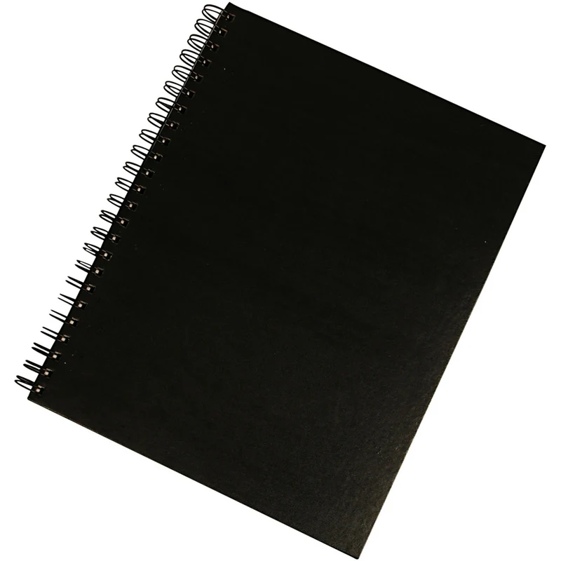 Notizbuch, Größe 23x30,5 cm, 120 g, Schwarz, 1 Stk [HOB-26557]