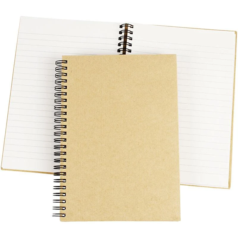 Notizbuch mit Spiralbindung, A5, Blatt 148x210 mm, 60 g, Braun, 1 Stk [HOB-265540]