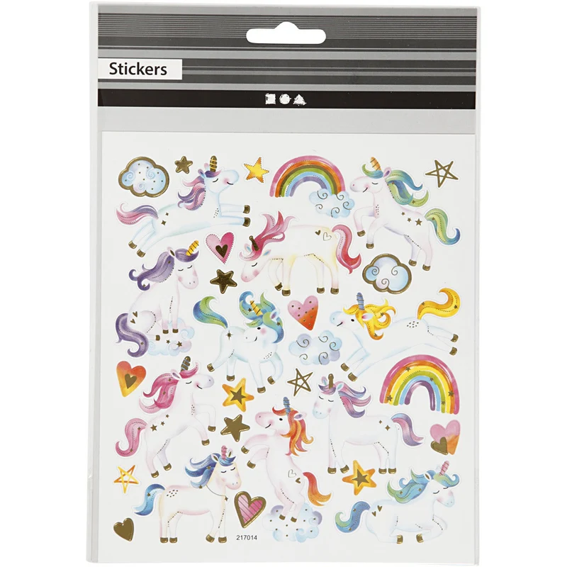Sticker, Einhorn, Blatt 15x16,5 cm, 1 Bl. [HOB-29121]