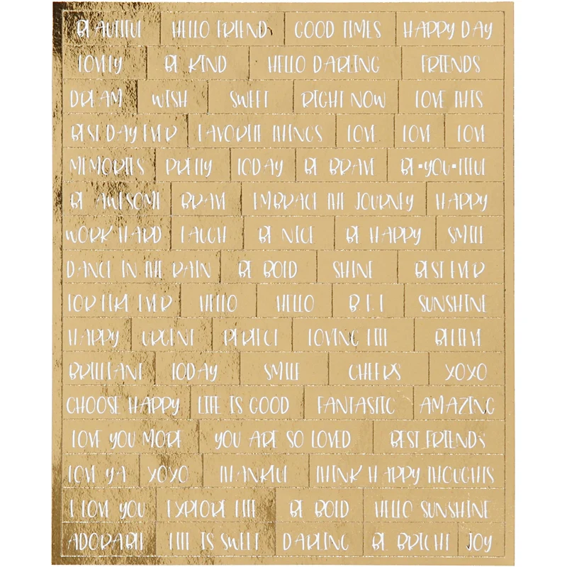 Sticker, Blatt 10x11,5 cm, Gold, 4 Stk/ 1 Pck [HOB-24791]