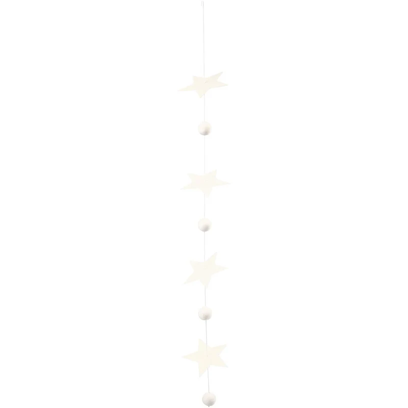 Sterne, Größe 7,3+10 cm, 240 g, Weiß, 40 Stk/ 1 Pck [HOB-23851]