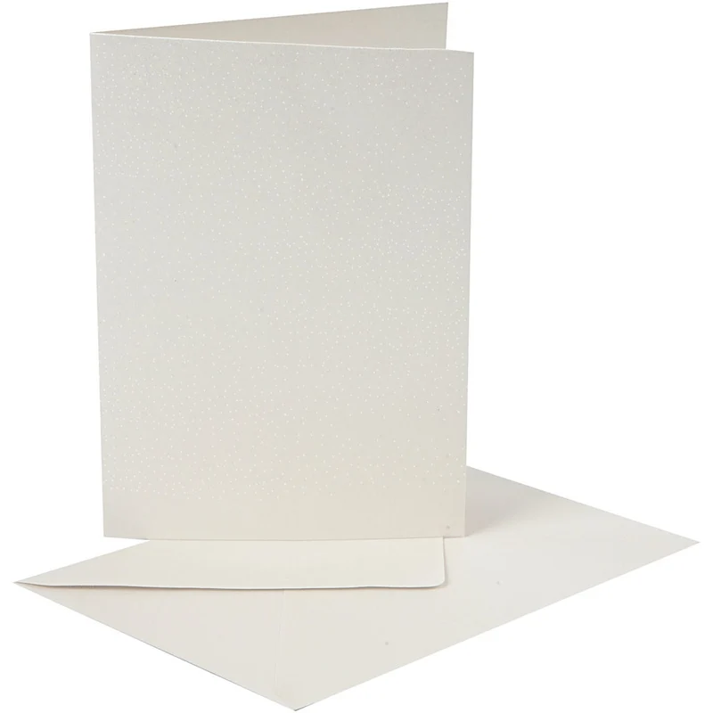 Perlmuttkarten & Kuverts, Kartengröße 10,5x15 cm, Umschlaggröße 11,5x16,5 cm, Creme, 10 Set/ 1 Pck [HOB-23819]