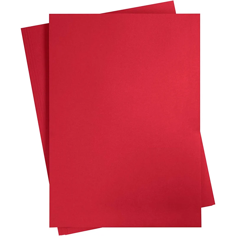 Karton, farbig, A2, Blatt 420x594 mm, 180 g, Weihnachtsrot, 10 Bl./ 1 Pck [HOB-21515]