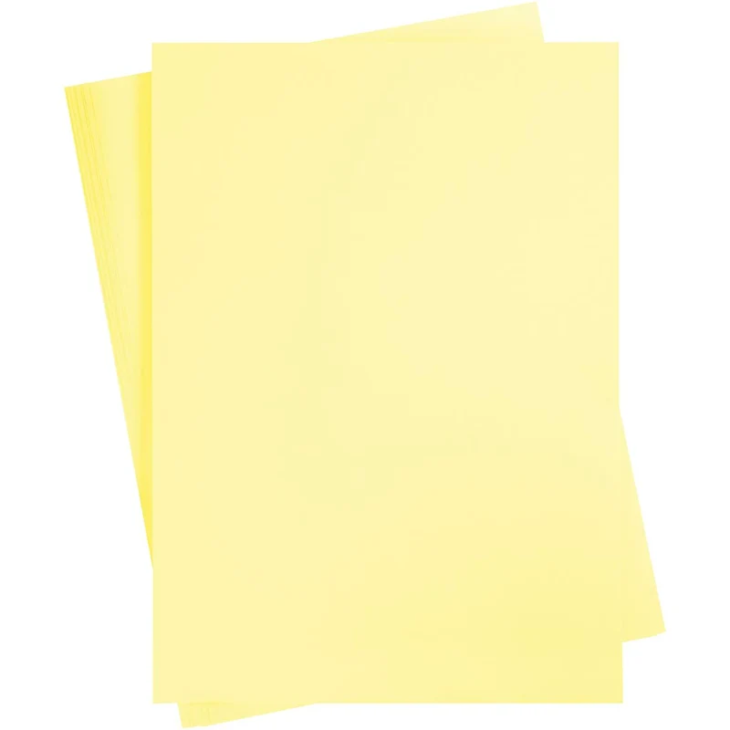 Karton, farbig, A2, 420x594 mm, 180 g, Hellgelb, 10Bl./ 1 Pck [HOB-21511]