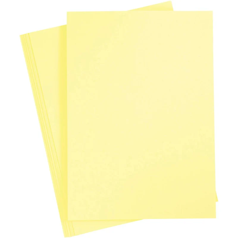 Karton, farbig, A4, Blatt 210x297 mm, 180 g, Hellgelb, 20 Bl./ 1 Pck [HOB-21111]