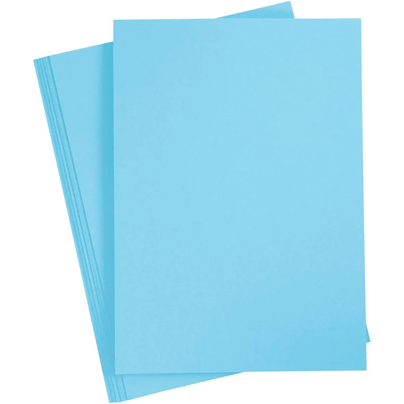 Karton, farbig, A4, Blatt 210x297 mm, 180 g, Hellblau, 20 Bl./ 1 Pck [HOB-211056]