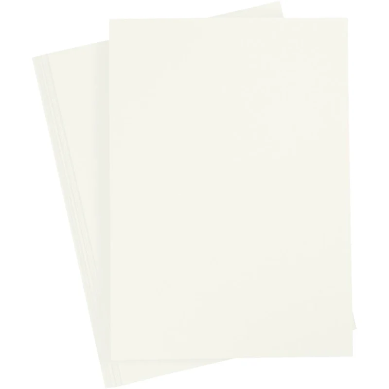 Karton, farbig, A4, Blatt 210x297 mm, 180 g, Naturweiß, 20 Bl./ 1 Pck [HOB-211036]
