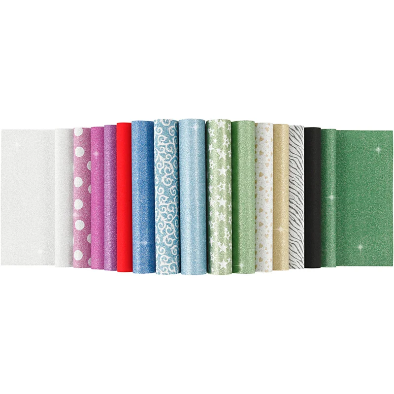 Papierblätter mit Glitter, A4, Blatt 210x297 mm, 150 g, 30 Bl./ 1 Stk [HOB-21062]