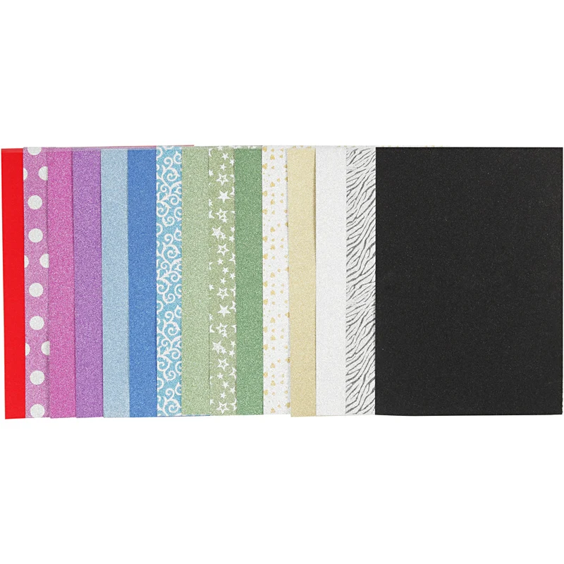 Papierblätter mit Glitter, A4, Blatt 210x297 mm, 150 g, 30 Bl./ 1 Stk [HOB-21062]