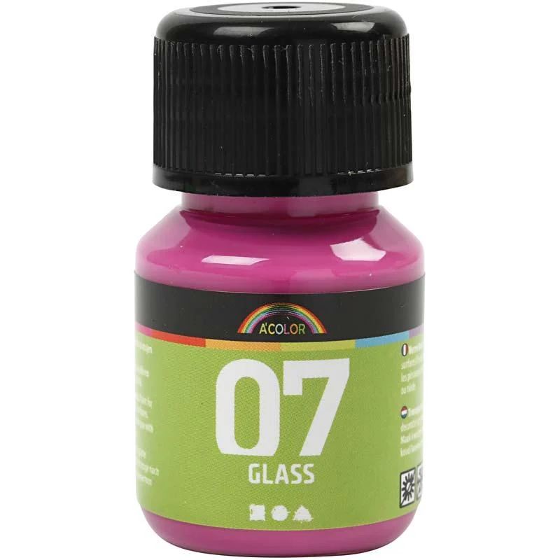 A-Color Glas-/Porzellanfarbe, Pink, 30 ml/ 1 Fl. [HOB-31389]