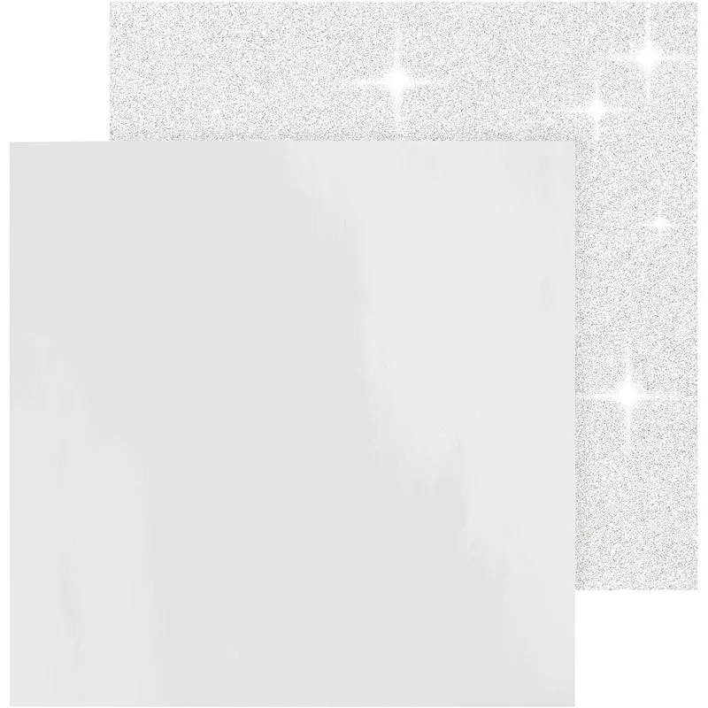Design-Papier, Blatt 30,5x30,5 cm, 120+128 g, Weiß, 2 Bl./ 1 Pck [HOB-26240]