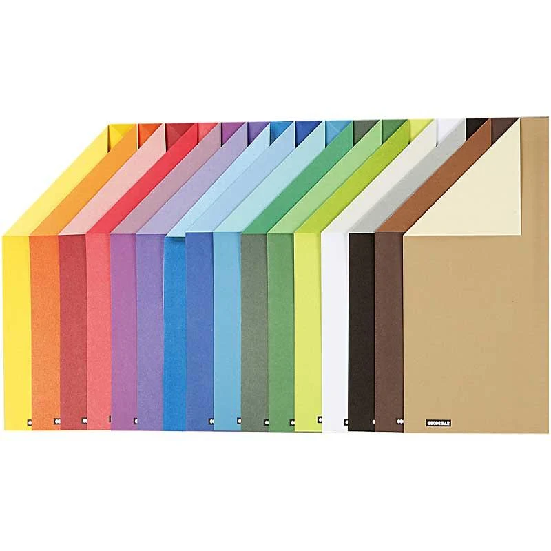 Color Bar-Papier, A4, Blatt 210x297 mm, 100 g, 16 Bl. sort./ 1 Pck [HOB-25820]