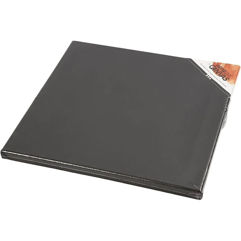 Leinwand, T 1,6 cm, Größe 30x30 cm, 360 g, Schwarz, Weiß, 10 Stk/ 1 Pck [HOB-25764]