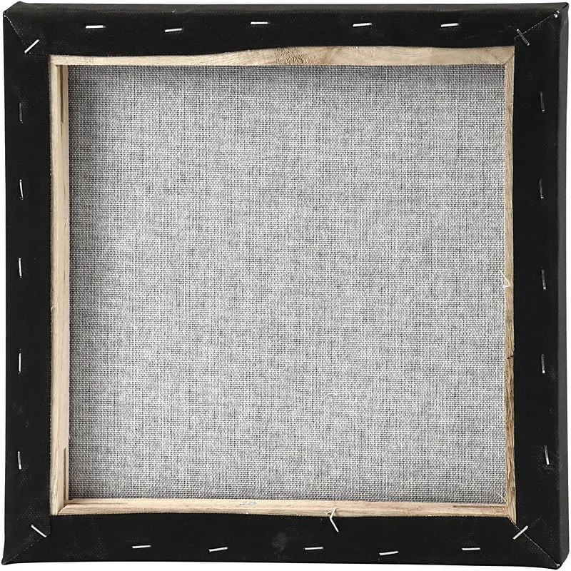 Leinwand, T 1,6 cm, Größe 30x30 cm, 360 g, Schwarz, Weiß, 10 Stk/ 1 Pck [HOB-25764]