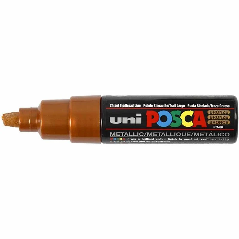 Posca Marker , Nr. PC-8K, Strichstärke 8 mm, breit, Bronze, 1 Stk [HOB-278820]