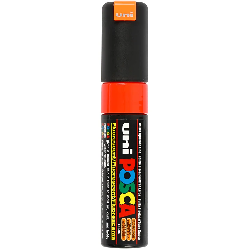 Posca Marker , Nr. PC-8K, Strichstärke 8 mm, breit, Fluo-Orange, 1 Stk [HOB-278754]