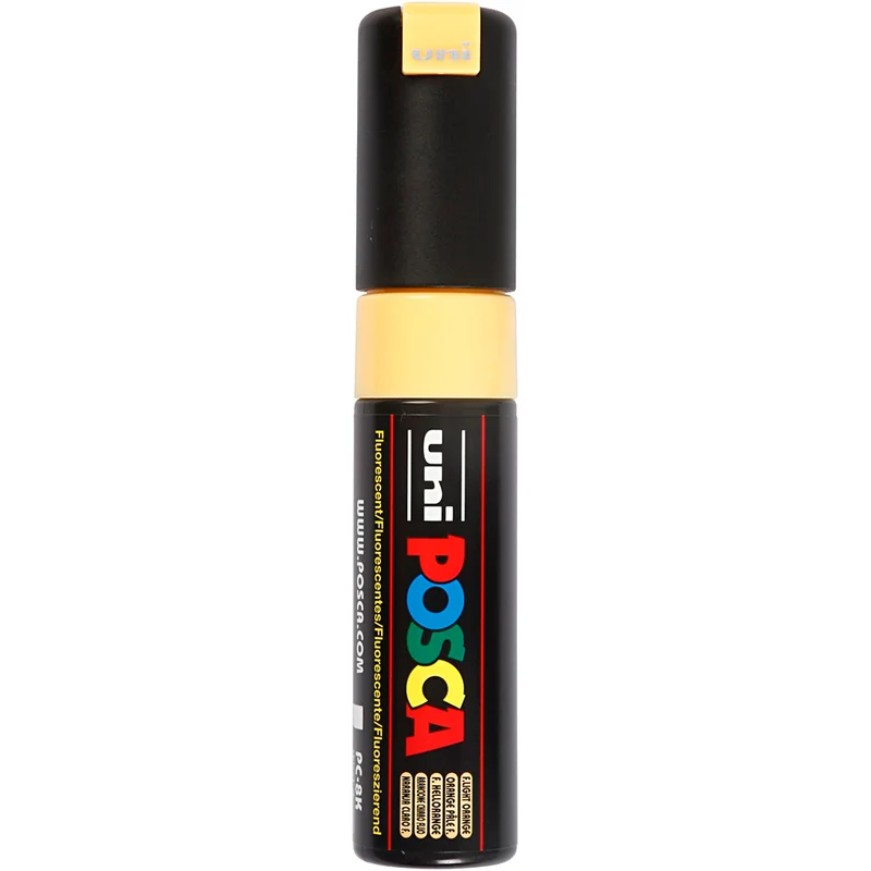 Posca Marker , Nr. PC-8K, Strichstärke 8 mm, breit, Fluo-Hellorange, 1 Stk [HOB-278730]