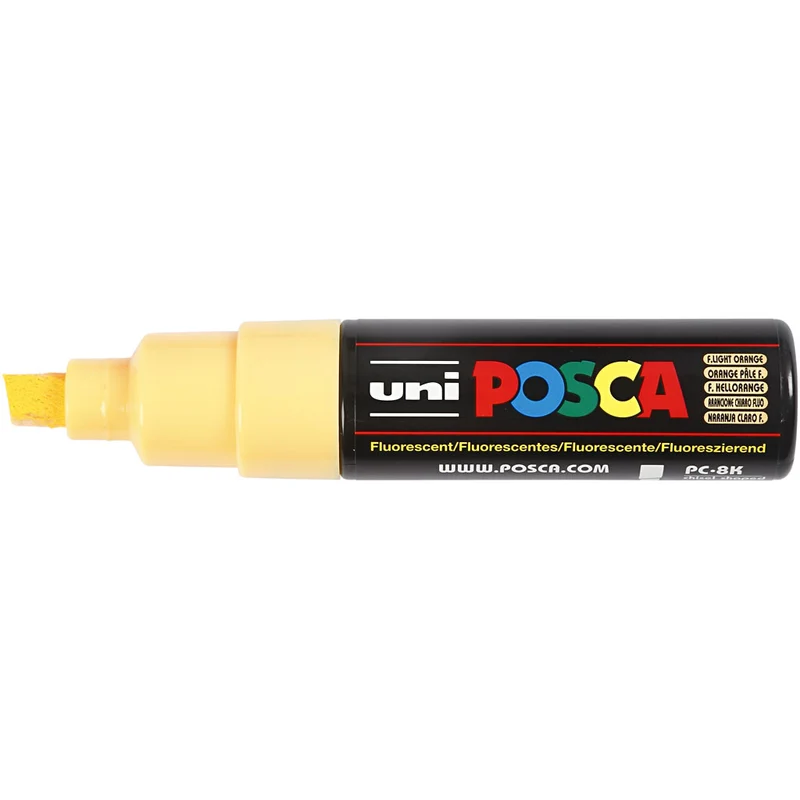 Posca Marker , Nr. PC-8K, Strichstärke 8 mm, breit, Fluo-Hellorange, 1 Stk [HOB-278730]